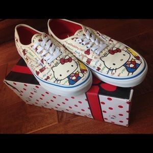 New Authentic Vans Hello Kitty Sneakers